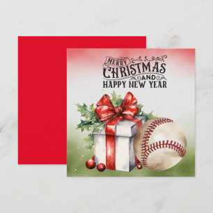 Cartes Pour Fêtes Annuelles Noël de baseball