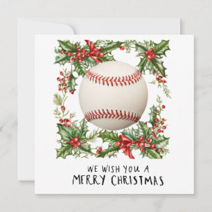Cartes Pour Fêtes Annuelles Noël de baseball