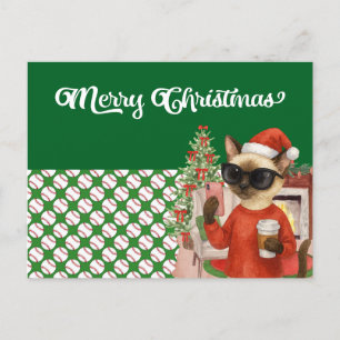 Cartes Pour Fêtes Annuelles Noël de baseball à thème pour les Amoureux de les 