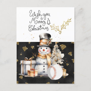 Cartes Pour Fêtes Annuelles Noël de baseball avec cadeaux et balle