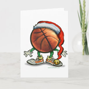 Cartes Pour Fêtes Annuelles Noël de basket-ball