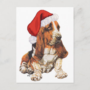 Cartes Pour Fêtes Annuelles Noël de Basset Hound