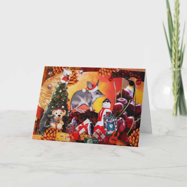 Cartes Pour Fêtes Annuelles Noël de Bilby (Devant)