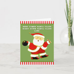 Cartes Pour Fêtes Annuelles Noël de bowling