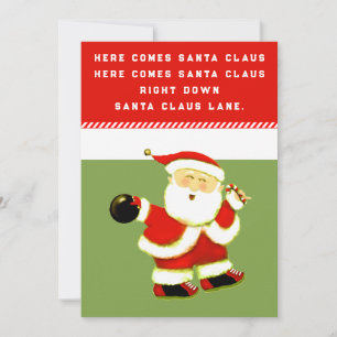 Cartes Pour Fêtes Annuelles Noël de bowling