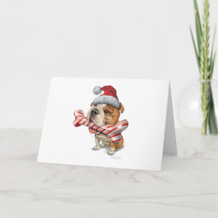 Cartes Pour Fêtes Annuelles Noël de Bulldog