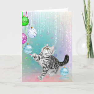 Cartes Pour Fêtes Annuelles Noël de chaton