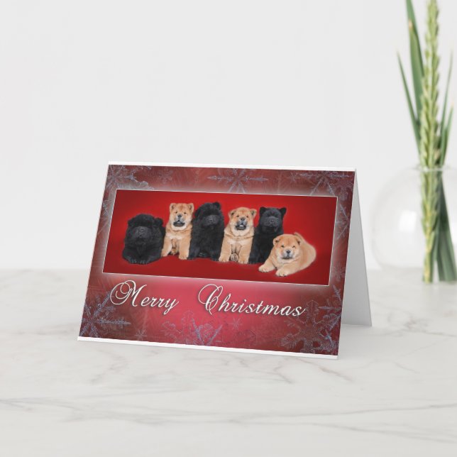 Cartes Pour Fêtes Annuelles Noël de Chow-chow_kartka (Devant)