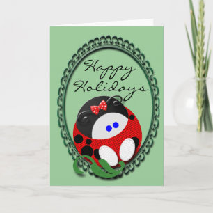 Cartes Pour Fêtes Annuelles Noël de coccinelle