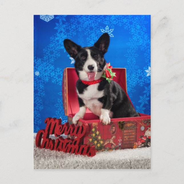 Cartes Pour Fêtes Annuelles Noël de Corgi (Devant)