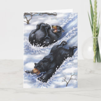 Cartes Pour Fêtes Annuelles Noël de côte ouest : Ours