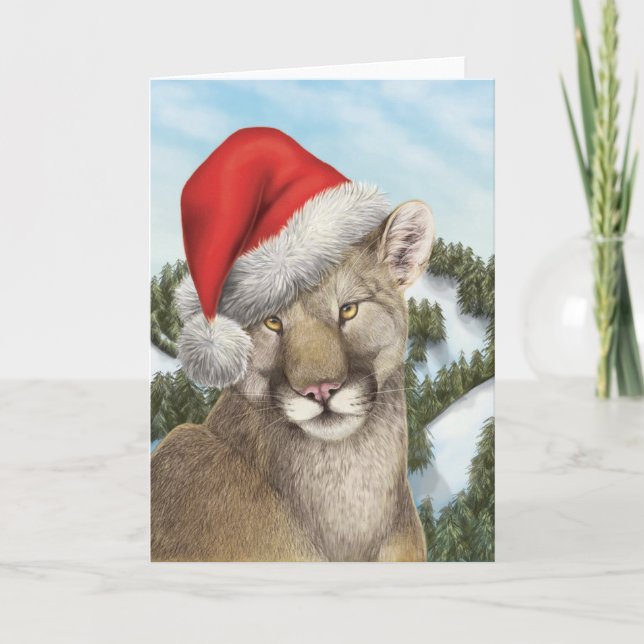 Cartes Pour Fêtes Annuelles Noël de côte ouest : Puma (Devant)