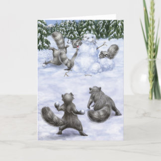 Cartes Pour Fêtes Annuelles Noël de côte ouest : Ratons laveurs