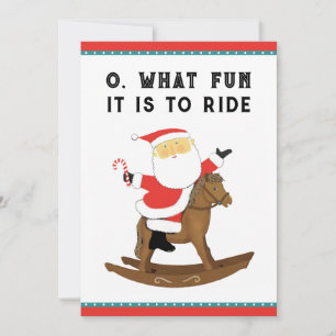 Cartes Pour Fêtes Annuelles Noël de course de chevaux drôle