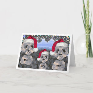 Cartes Pour Fêtes Annuelles Noël de famille de panda