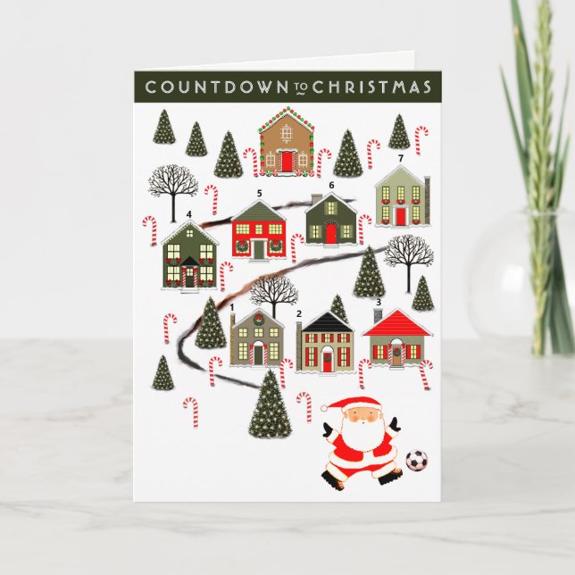 Cartes Pour Fêtes Annuelles Noël de football (Devant)