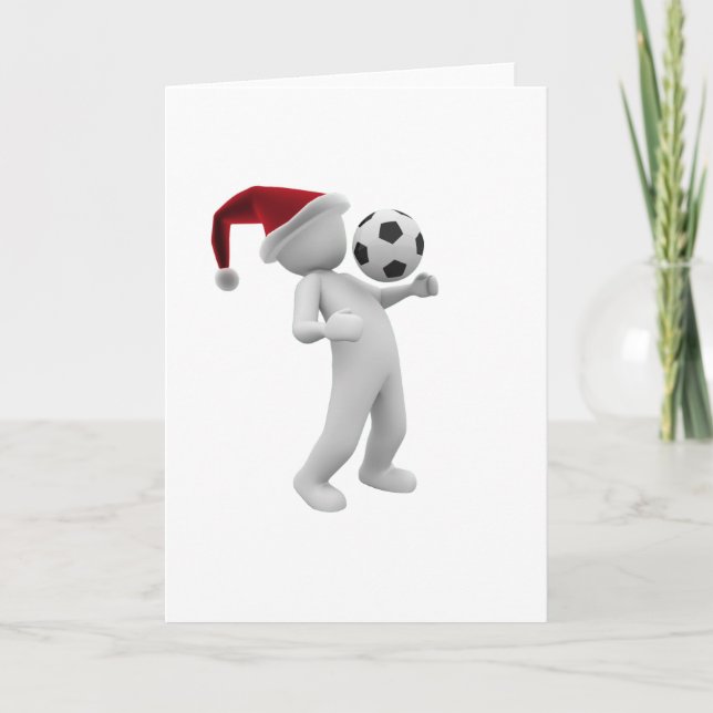 Cartes Pour Fêtes Annuelles noël de football (Devant)