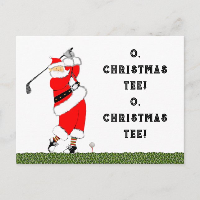 Cartes Pour Fêtes Annuelles Noël de golf (Devant)
