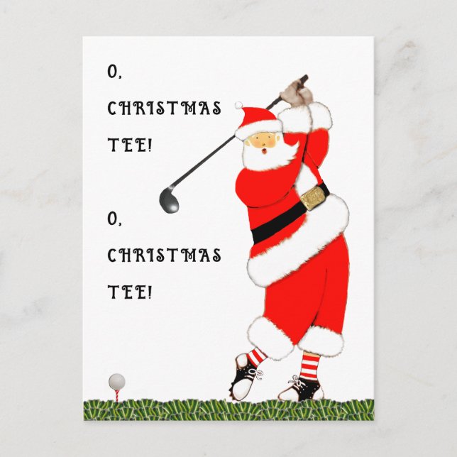 Cartes Pour Fêtes Annuelles Noël de golf amusant (Devant)