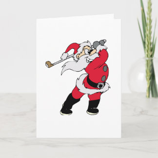 Cartes Pour Fêtes Annuelles Noël de Golfing Père Noël
