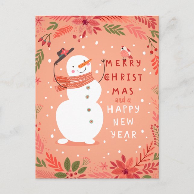 Cartes Pour Fêtes Annuelles Noël de Jolly Snowman - Warm Warm (Devant)