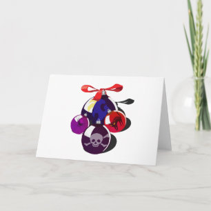 Cartes Pour Fêtes Annuelles Noël de Kawaii Goth ou ornements de Halloween