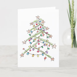 Cartes Pour Fêtes Annuelles Noël de l'"arbre lumineux"