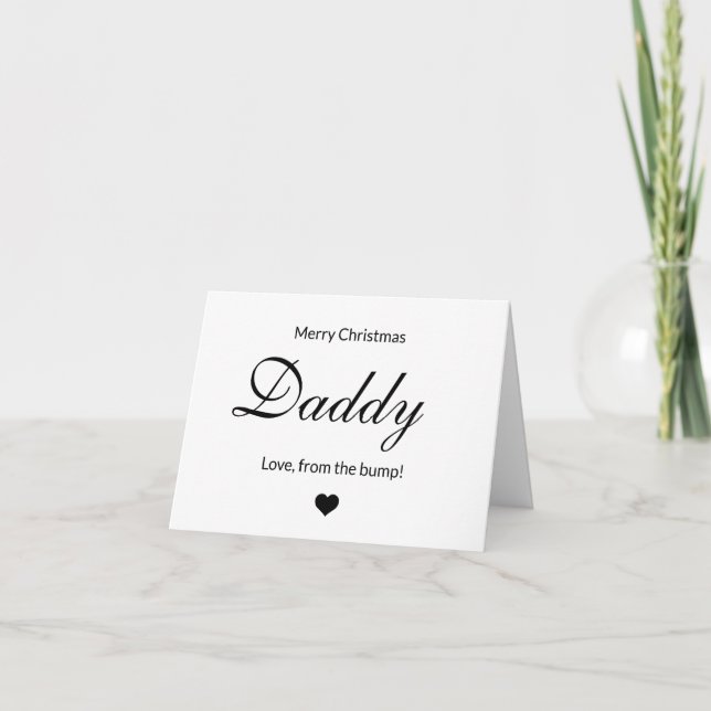 Cartes Pour Fêtes Annuelles Noël de la bosse papa amour (Devant)