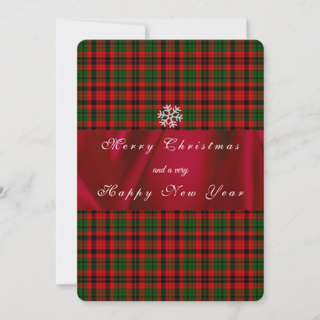 Cartes Pour Fêtes Annuelles Noël de la campagne rouge et verte (Devant)