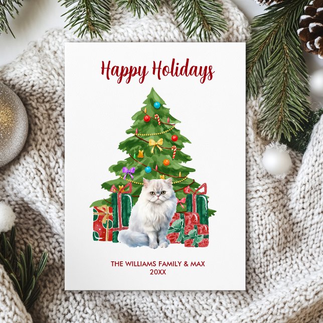 Cartes Pour Fêtes Annuelles Noël de la famille des chats perses (Créateur téléchargé)