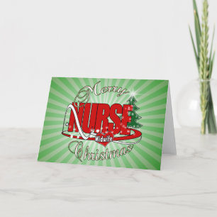 CARTES POUR FÊTES ANNUELLES NOËL DE LA FEMME MOYENNE INFIRMIÈRE