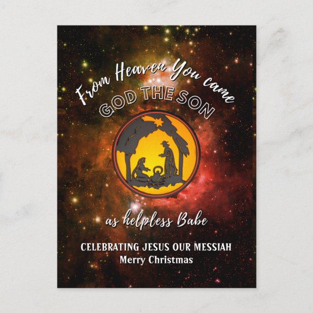 Cartes Pour Fêtes Annuelles Noël de la Nativité Chrétienne (Devant)