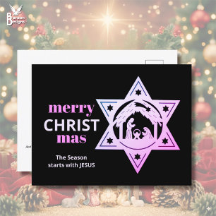 Cartes Pour Fêtes Annuelles Noël de la Nativité chrétienne moderne