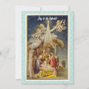 Cartes Pour Fêtes Annuelles Noël de la Nativité Vintage I Classique Religieux 