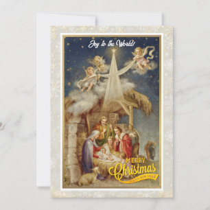 Cartes Pour Fêtes Annuelles Noël de la Nativité Vintage I Classique Religieux