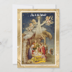 Cartes Pour Fêtes Annuelles Noël de la Nativité Vintage I Classique Religieux 
