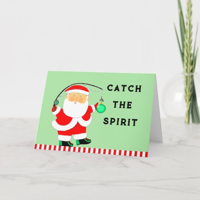 Cartes Pour Fêtes Annuelles Noël de la pêche (Devant)