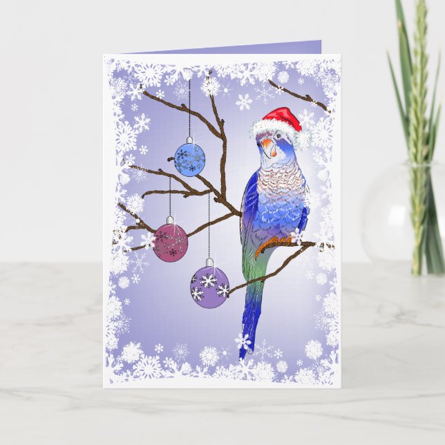 Cartes Pour Fêtes Annuelles Noël de la perruche (Devant)