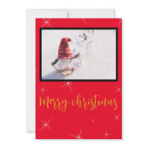 Noël de la photo rouge or