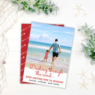Cartes Pour Fêtes Annuelles Noël De La Plage Et Du Sable
