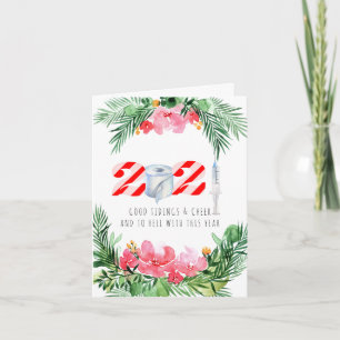 Cartes Pour Fêtes Annuelles Noël de la quarantaine   Funny Commemorative 2021