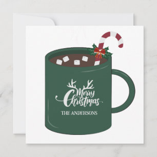 Cartes Pour Fêtes Annuelles Noël de la tasse de cacao chaud