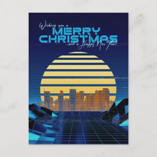 Cartes Pour Fêtes Annuelles Noël de la vague bleue