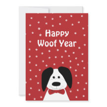 Noël de l'Amoureux des chiens 'Happy Woof Year'