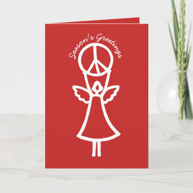 Cartes Pour Fêtes Annuelles Noël de l'ange de la paix (Devant)