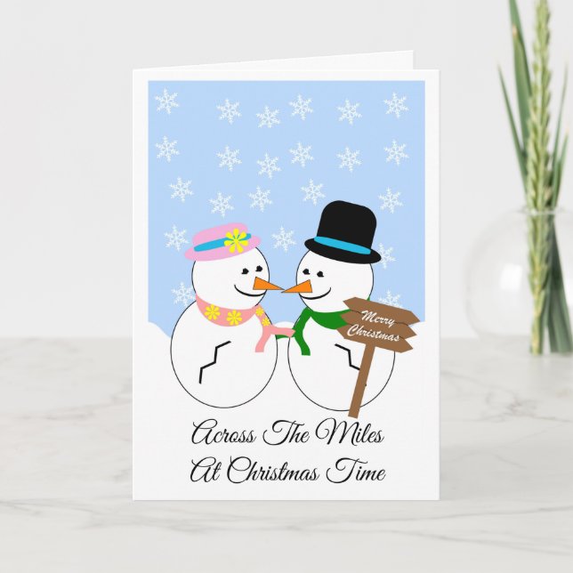 Cartes Pour Fêtes Annuelles Noël De L'Autre Côté Des Miles (Devant)
