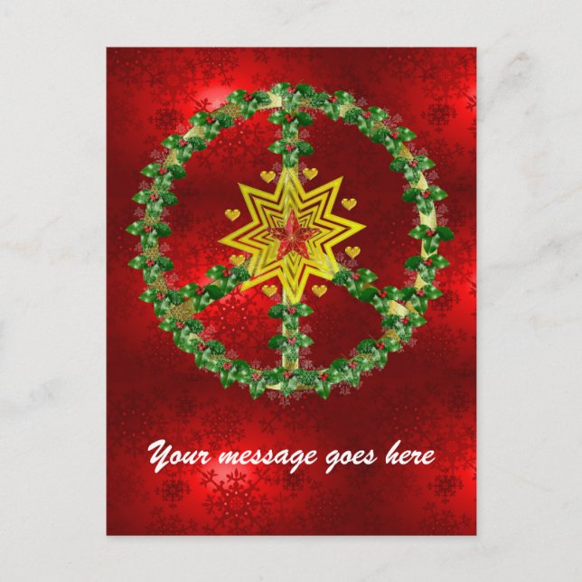Cartes Pour Fêtes Annuelles Noël de l'étoile de la paix (Devant)
