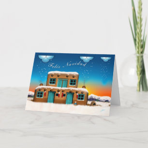 Cartes Pour Fêtes Annuelles Noël de maison d'Adobe