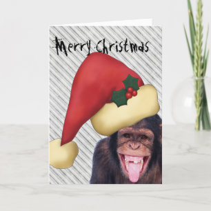 Cartes Pour Fêtes Annuelles Noël de Monkey Père Noël
