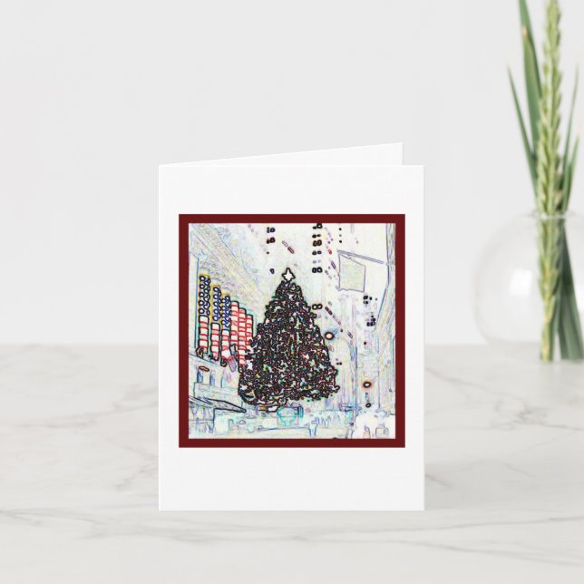 Cartes Pour Fêtes Annuelles Noël de New York (Devant)